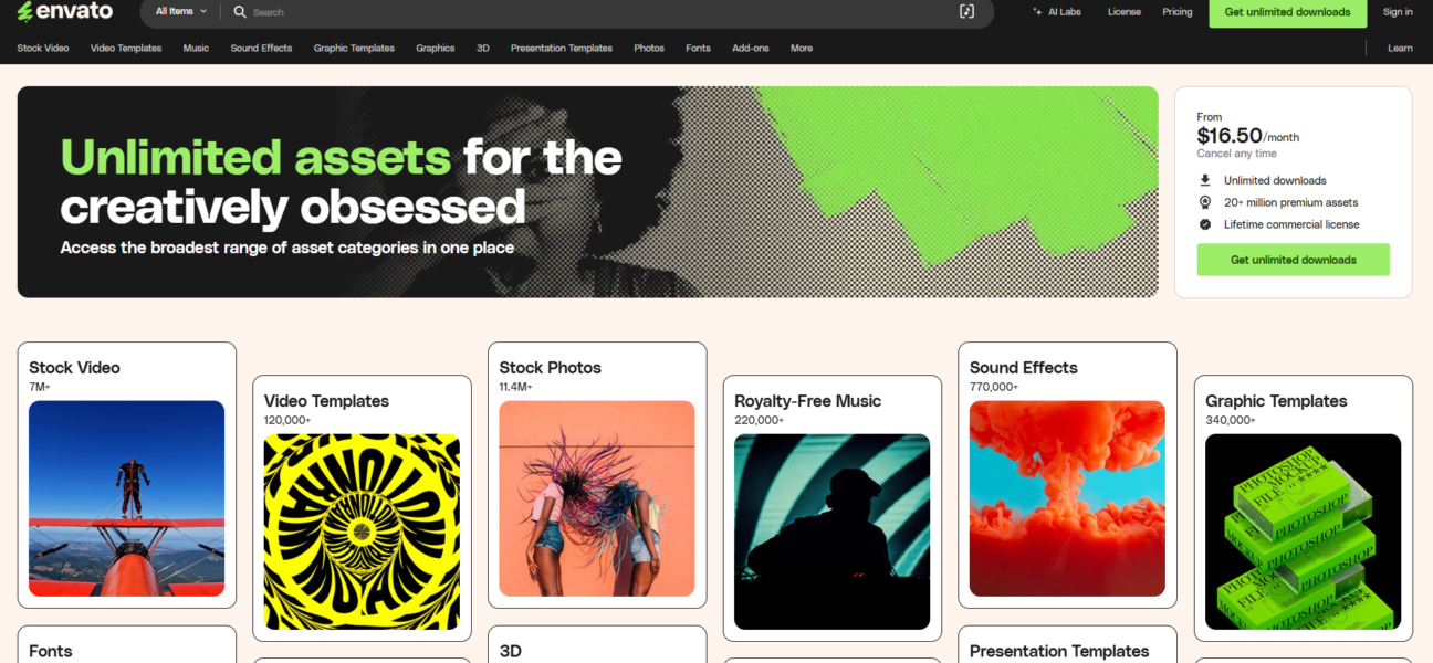 Envato Elements: Unlimited Creative Assets for Designers