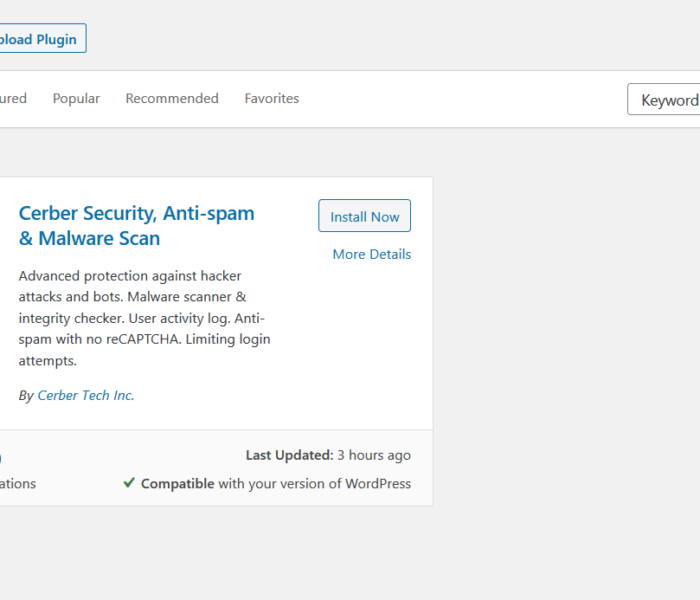 WP Cerber Security plugin for WordPress – Protect your site from threats.